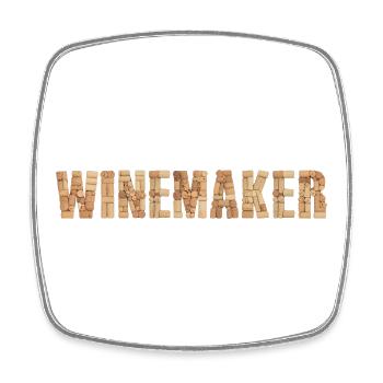 Winemaker - Square fridge magnet - white - Front