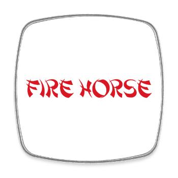 Fire Horse Chinese Zodiac 2026 - Viereckiger Kühlschrankmagnet - Weiß - Vorne