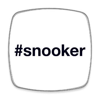 Snooker Billard - Viereckiger Kühlschrankmagnet - Weiß - Vorne