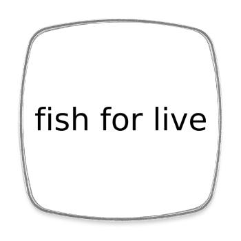 Fisch fürs Leben - Viereckiger Kühlschrankmagnet - Weiß - Vorne