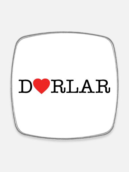Dorlar - Square fridge magnet - white