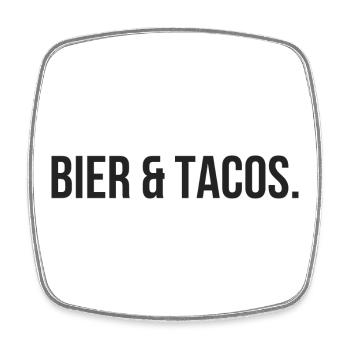 Beer & Tacos – Perfect Combination - Square fridge magnet - white - Front