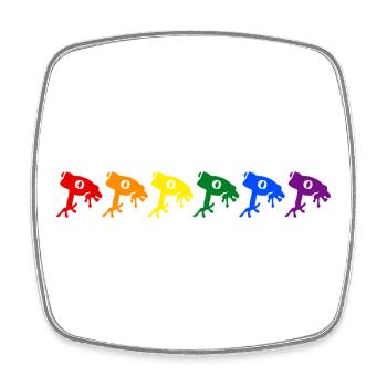 Grenouilles arc-en-ciel - Magnet carré - blanc - Devant