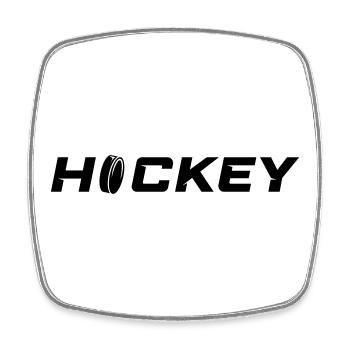 Hockey - Square fridge magnet - white - Front