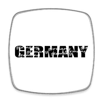 Germany - Viereckiger Kühlschrankmagnet - Weiß - Vorne