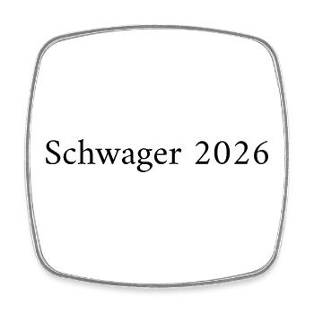 Schwager 2026 – Lettrage familial - Magnet carré - blanc - Devant