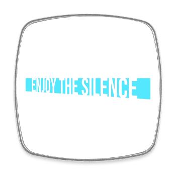 Enjoy The Silence Spruch Ruhe Stille Introvertiert - Viereckiger Kühlschrankmagnet - Weiß - Vorne