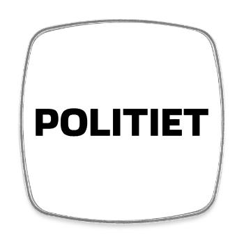 police - Square fridge magnet - white - Front