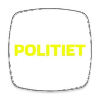 police - Square fridge magnet - white - Front