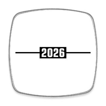 Ligne 2026 - Magnet carré - blanc - Devant