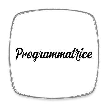 Programmatrice Informatique Code Développeuse Web - Magnet carré - blanc - Devant