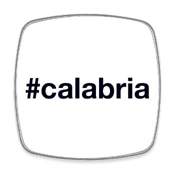 Calabria Italy Kalabrien Italien - Viereckiger Kühlschrankmagnet - Weiß - Vorne