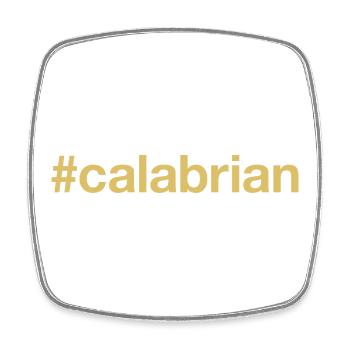 Calabrian Kalabrien Italy Italien - Viereckiger Kühlschrankmagnet - Weiß - Vorne