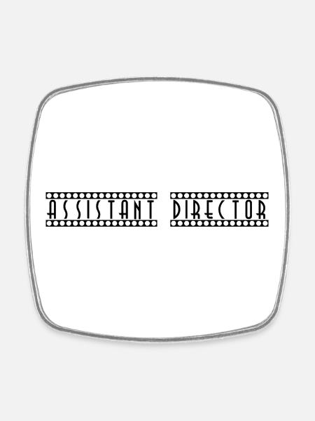 Assistant_Director - Square fridge magnet - white