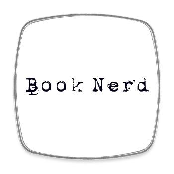 Book nerd Leseratte - Viereckiger Kühlschrankmagnet - Weiß - Vorne