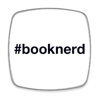 Hashtag de nerd du livre - Magnet carré - blanc - Devant