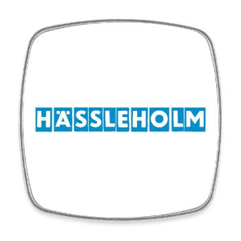 Hässleholm Neon Blocks - Square fridge magnet - white - Front
