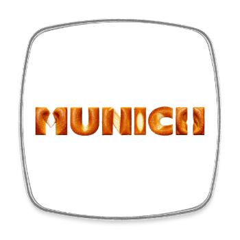 Munich - Viereckiger Kühlschrankmagnet - Weiß - Vorne