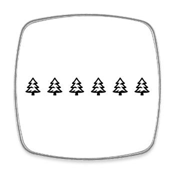 Fir tree icon forest - Square fridge magnet - white - Front