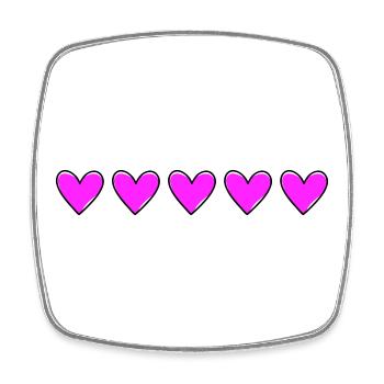 Ligne du cœur Amoureuse Amoureuse - Magnet carré - blanc - Devant