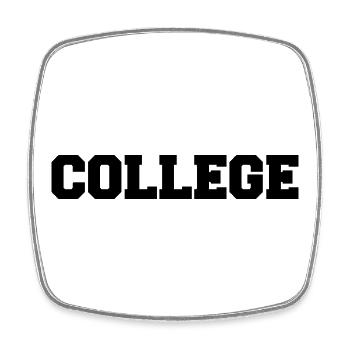 College - Magnet carré - blanc - Devant