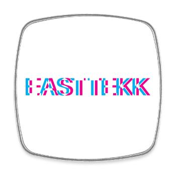 Hardtekk Tekk - Square fridge magnet - white - Front