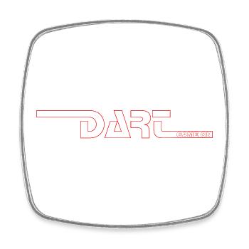 Dart,Darts,DART-GAME_ON_Rot - Viereckiger Kühlschrankmagnet - Weiß - Vorne