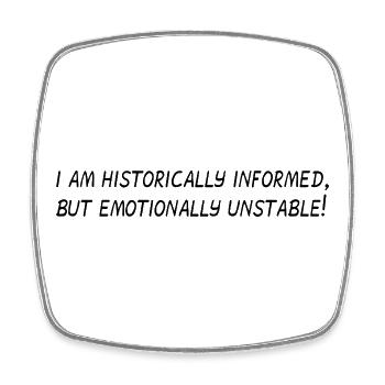 historically emotionally - Viereckiger Kühlschrankmagnet - Weiß - Vorne
