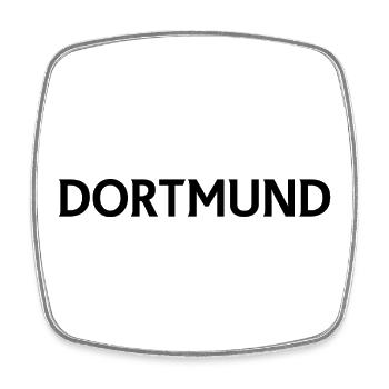 Dortmund - Viereckiger Kühlschrankmagnet - Weiß - Vorne