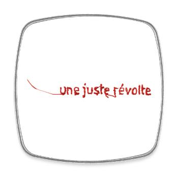 JUSTE RÉVOLTE - let's talk - Magnet carré - blanc - Devant