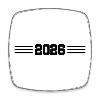 2026 year stroke - Square fridge magnet - white - Front