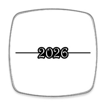 Ligne 2026 - Magnet carré - blanc - Devant