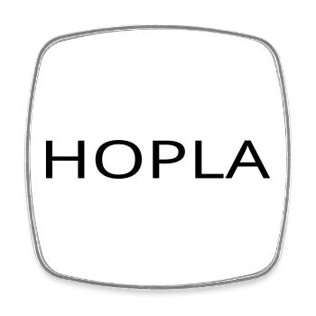 Hopla - Magnet carré - blanc - Devant