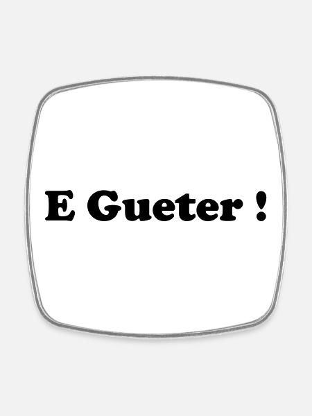 E_gueter_logo - Square fridge magnet - white