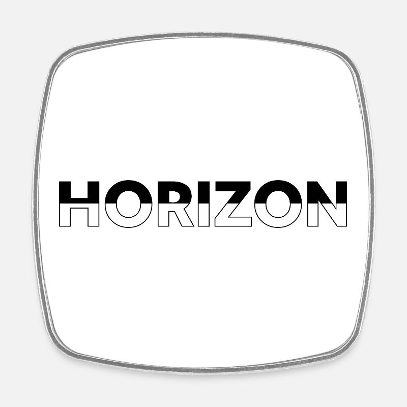 Horizon - Magnet carré - blanc