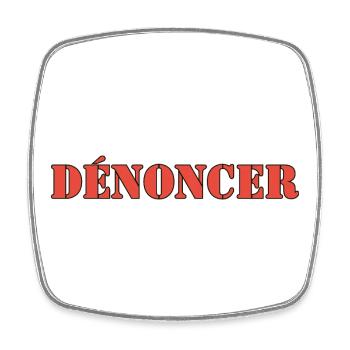 DENOUNCE - Square fridge magnet - white - Front