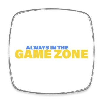 ZONE DE JEU - Magnet carré - blanc - Devant