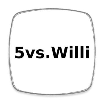 5vs.Willi | Bold Statement Print - Viereckiger Kühlschrankmagnet - Weiß - Vorne