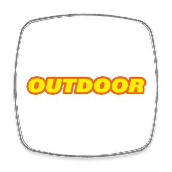 Outdoor - Square fridge magnet - white - Front