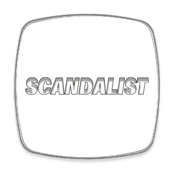 SCANDALIST - Square fridge magnet - white - Front