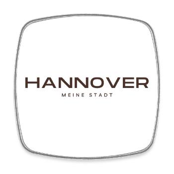 Hanovre - Magnet carré - blanc - Devant