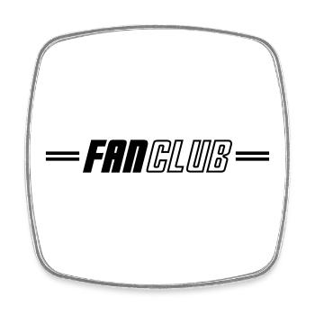 Fan Club Verein - Square fridge magnet - white - Front