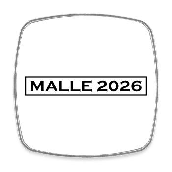 Malle 2026 Holiday - Square fridge magnet - white - Front