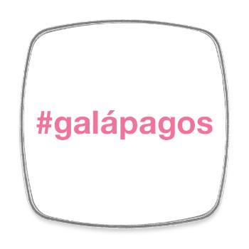 Île Galápagos - Magnet carré - blanc - Devant