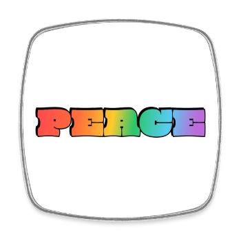 Rainbow Peace  - Square fridge magnet - white - Front