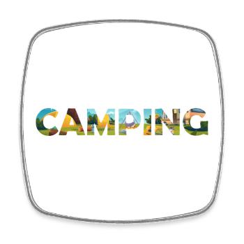 Sweat à capuche camping – Sweat à capuche pour amateurs de plein air – Vanlife - Magnet carré - blanc - Devant