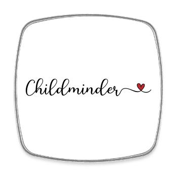 Tagesmutter - Childminder - Viereckiger Kühlschrankmagnet - Weiß - Vorne