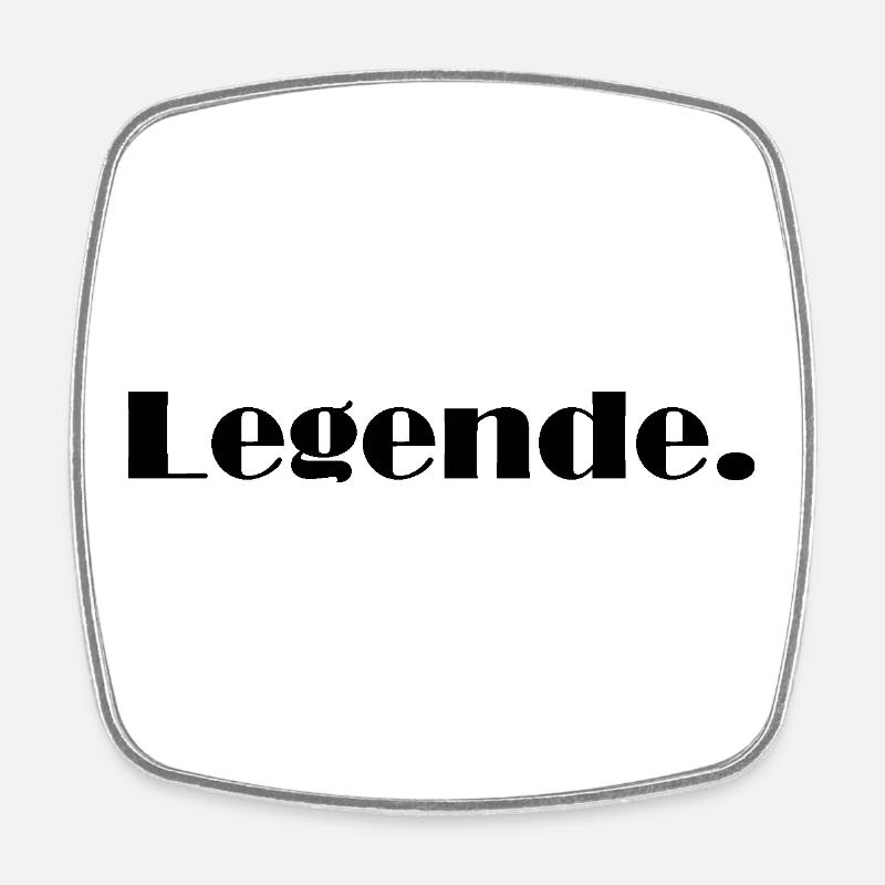 Légende - Magnet carré - blanc