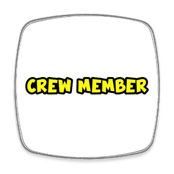 Crew Member - Square fridge magnet - white - Front