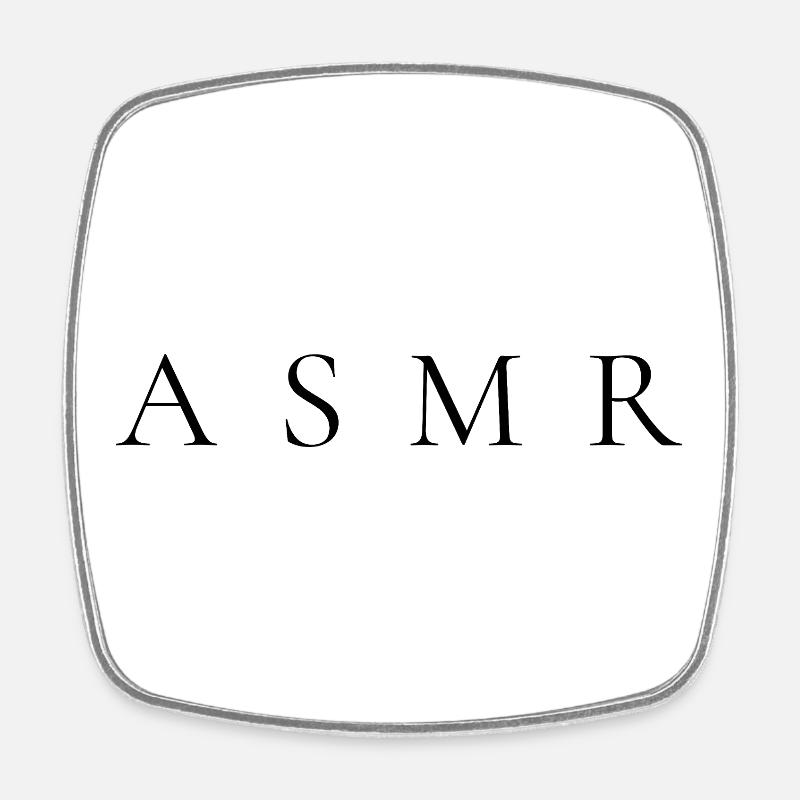 asmr - Square fridge magnet - white